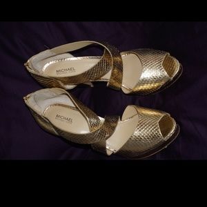 Gold Michael Kors heels